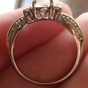 14k White Gold 6.5 ring, semi-mount *NO STONE